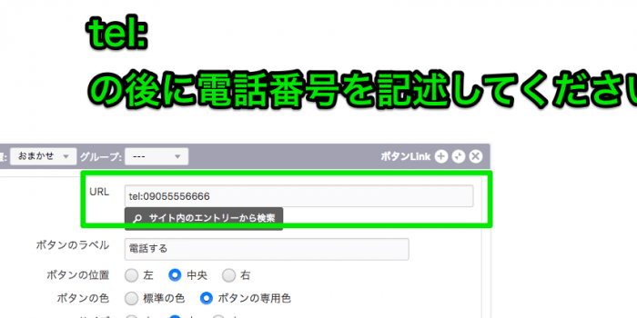 ボタンリンクで電話発信させたい